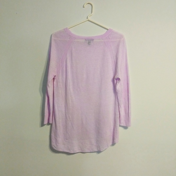 J CREW 100%Linen Pullover Top. Light Pink - Picture 2 of 5
